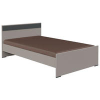 BETT 120/200 cm  Graphitfarben, Grau, Sahara   - Graphitfarben/Grau, Design, Holzwerkstoff (120/200cm) - Carryhome