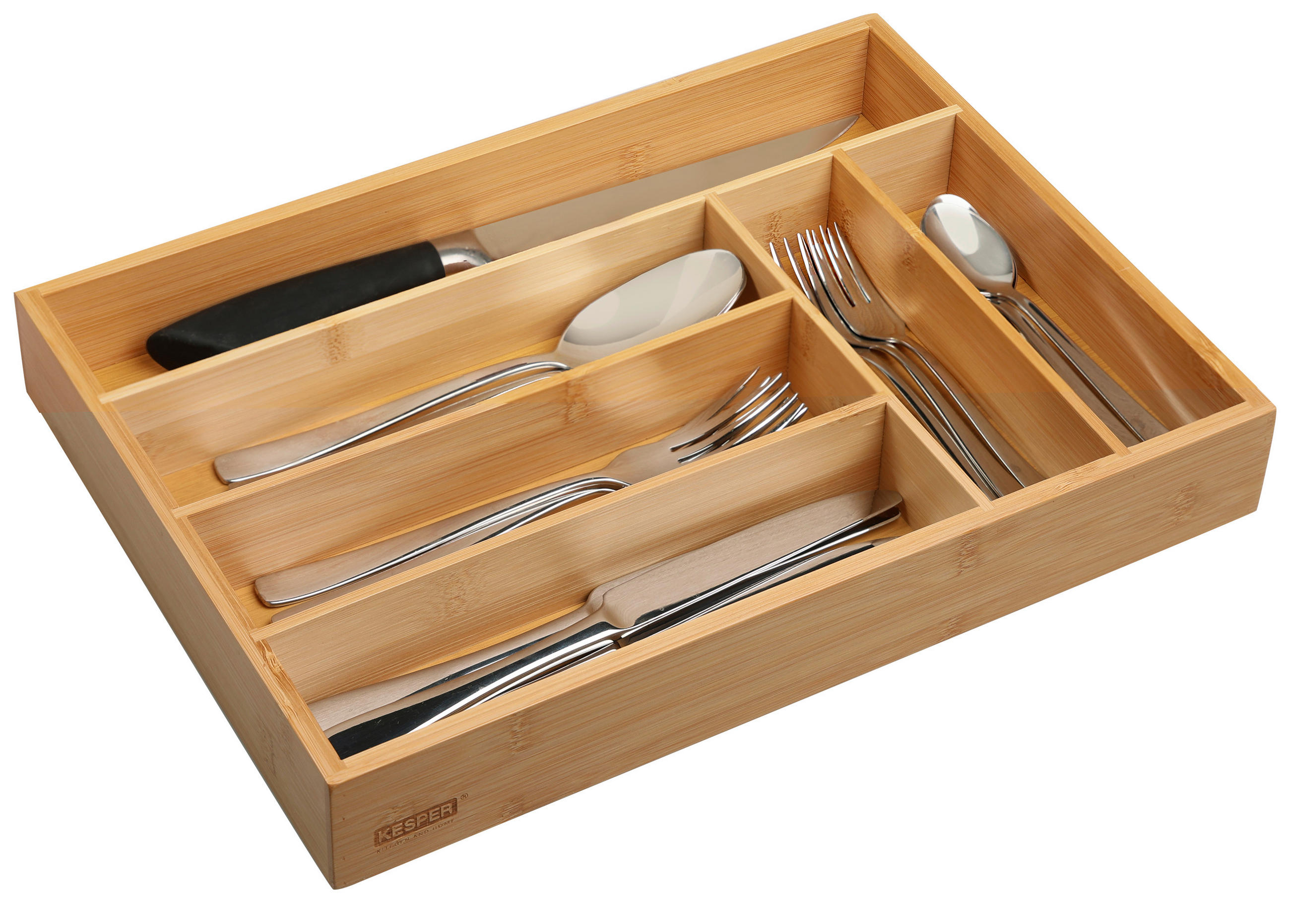 ULOŽAK ZA PRIBOR ZA JELO  - prirodne boje, Basics, drvo (35,5/25,5/5,0cm) - Kesper