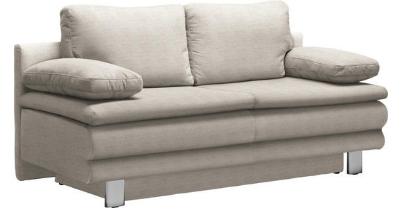 SCHLAFSOFA in Beige  - Chromfarben/Beige, Design, Textil/Metall (194/96/86cm) - Novel