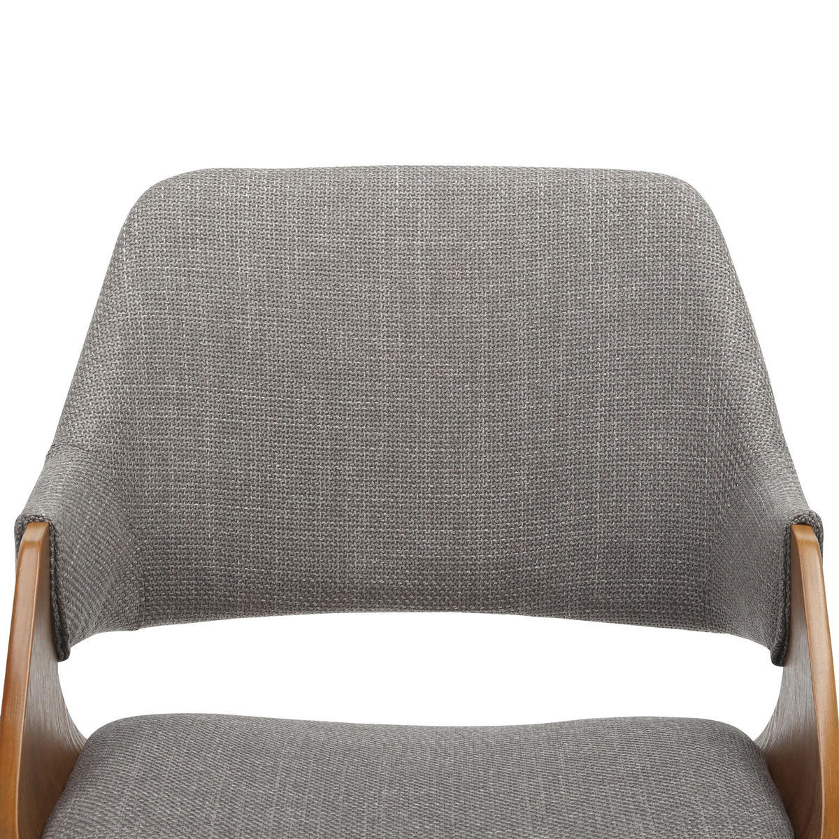 ARMLEHNSTUHL in Holz, Textil Grau, Walnussfarben  - Walnussfarben/Grau, MODERN, Holz/Textil (51/79,5/57cm) - home24