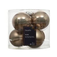 CHRISTBAUMKUGEL-SET 8/8/8 cm  - Grau, LIFESTYLE, Glas (8/8/8cm)