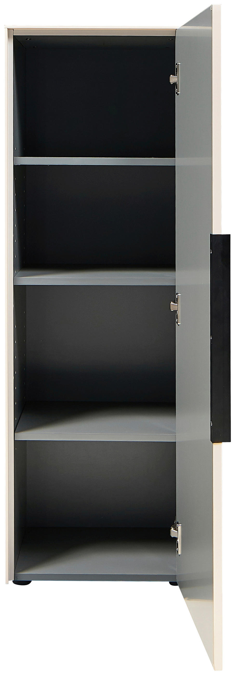 MIDISCHRANK 38/115/30 cm  - Kaschmir/Schwarz, Design, Holzwerkstoff/Kunststoff (38/115/30cm) - home24