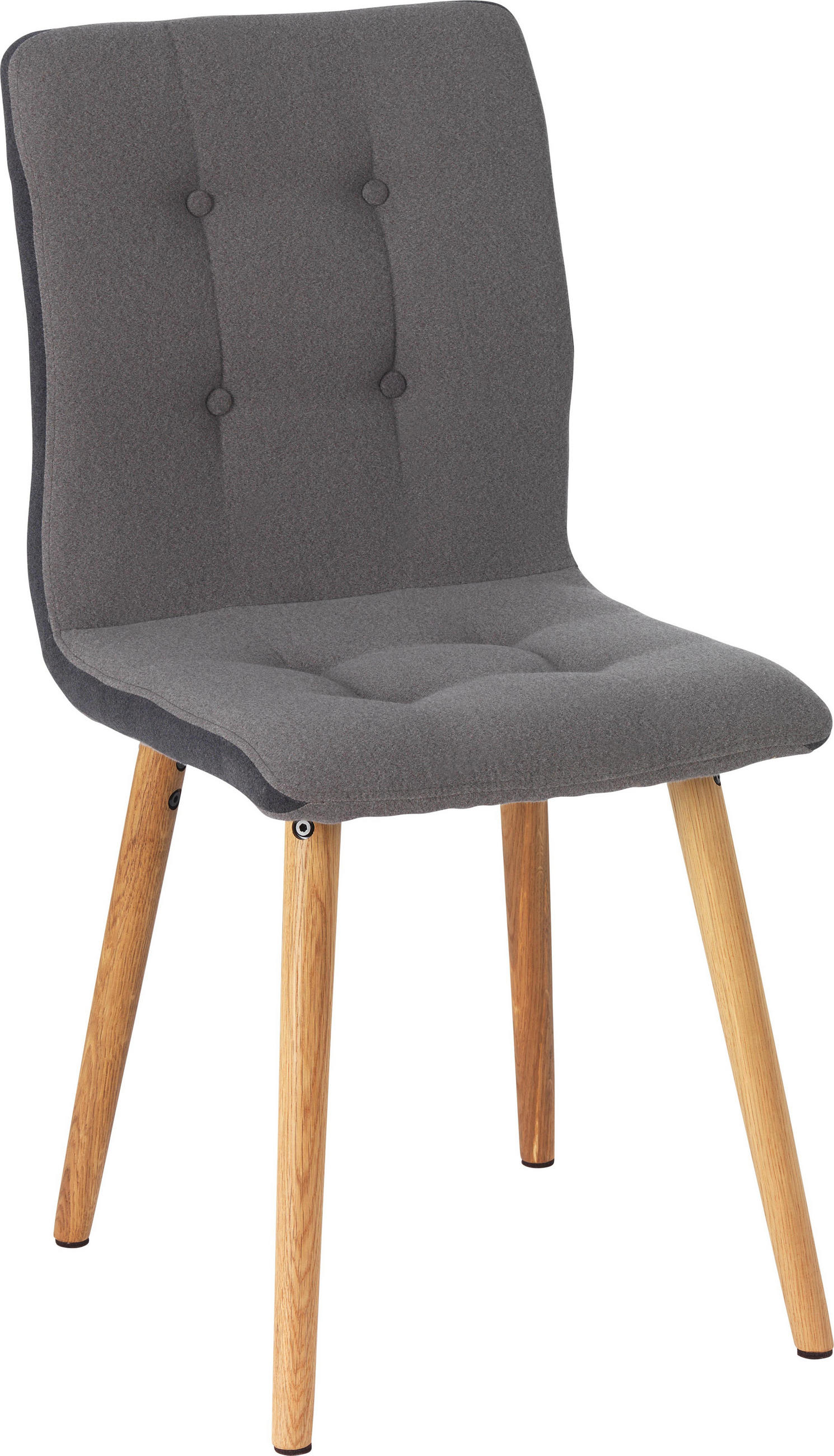 Stuhl in Textil Hellgrau, Dunkelgrau