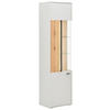 VITRINE Eschefarben, Hellgrau  53,5/204/37,4 cm  - Anthrazit/Eschefarben, Konventionell, Glas/Holz (53,5/204/37,4cm) - Hom`in