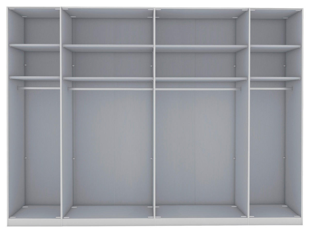 FALTTÜRENSCHRANK in Champagner, Eiche Bianco  - Schieferfarben/Eiche Bianco, Konventionell, Glas/Holzwerkstoff (300/216/58cm) - Dieter Knoll