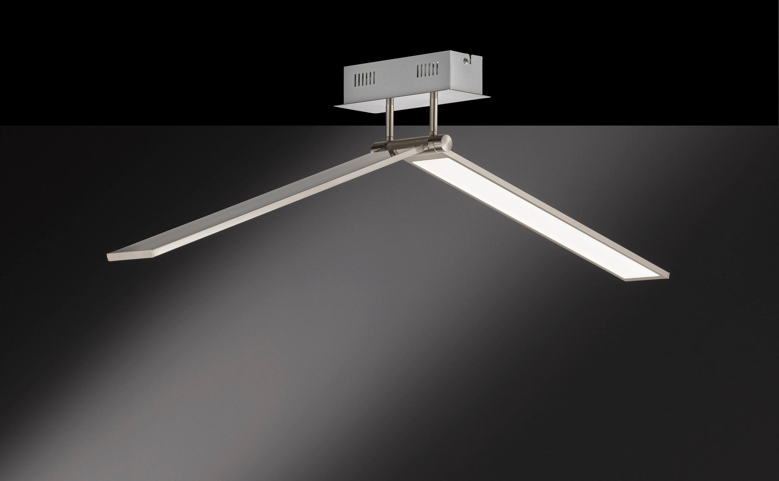 LED-DECKENLEUCHTE 100/18/12 cm   - Nickelfarben, Design, Kunststoff/Metall (100/18/12cm) - Wofi