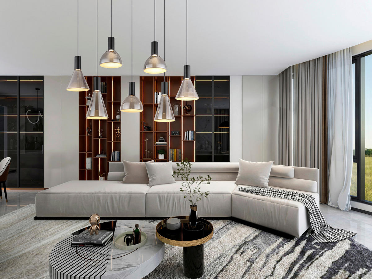 ZÁVĚSNÉ LED SVÍTIDLO, 97/33/150 cm  - Design (97/33/150cm) - Globo