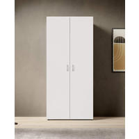 ORMAR SA KLASIČNIM VRATIMA bela  81/176/50,8 cm  - boja aluminijuma/bela, Osnovno, pločasti materijal/plastika (81/176/50,8cm) - Xora