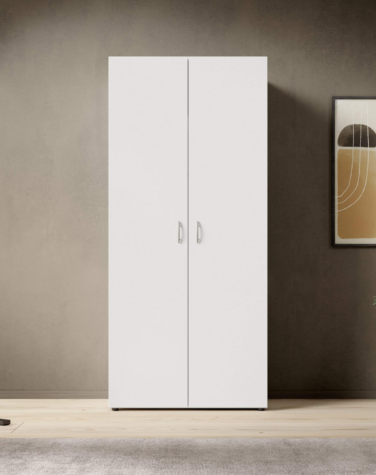 ORMAR SA KLASIČNIM VRATIMA bela  81/176/50,8 cm  - boja aluminijuma/bela, Osnovno, pločasti materijal/plastika (81/176/50,8cm) - Xora