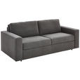 SCHLAFSOFA Webstoff Graphitfarben  - Schwarz/Graphitfarben, KONVENTIONELL, Kunststoff/Textil (218/84/98cm) - Novel