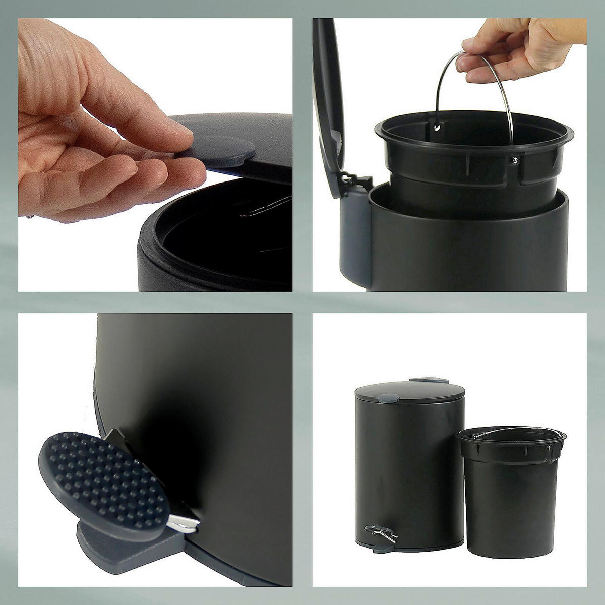 KOZMETICKÝ KÔŠ 3 l - čierna, Basics, kov/plast (17,0/23,0cm) - Kela