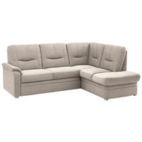 ECKSOFA  in Chenille Beige  235/185 cm  - Beige/Schwarz, KONVENTIONELL, Kunststoff/Textil (235/185cm) - Beldomo Comfort