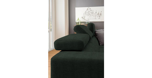 ECKSOFA in Chenille Schwarz  - Chromfarben/Schwarz, Design, Textil (301/207cm) - Xora