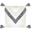 KISSENHÜLLE 45/45 cm  - Weiß/Grau, KONVENTIONELL, Textil (45/45cm) - Novel