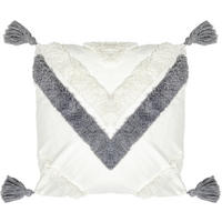 KISSENHÜLLE 45/45 cm  - Weiß/Grau, KONVENTIONELL, Textil (45/45cm) - Novel