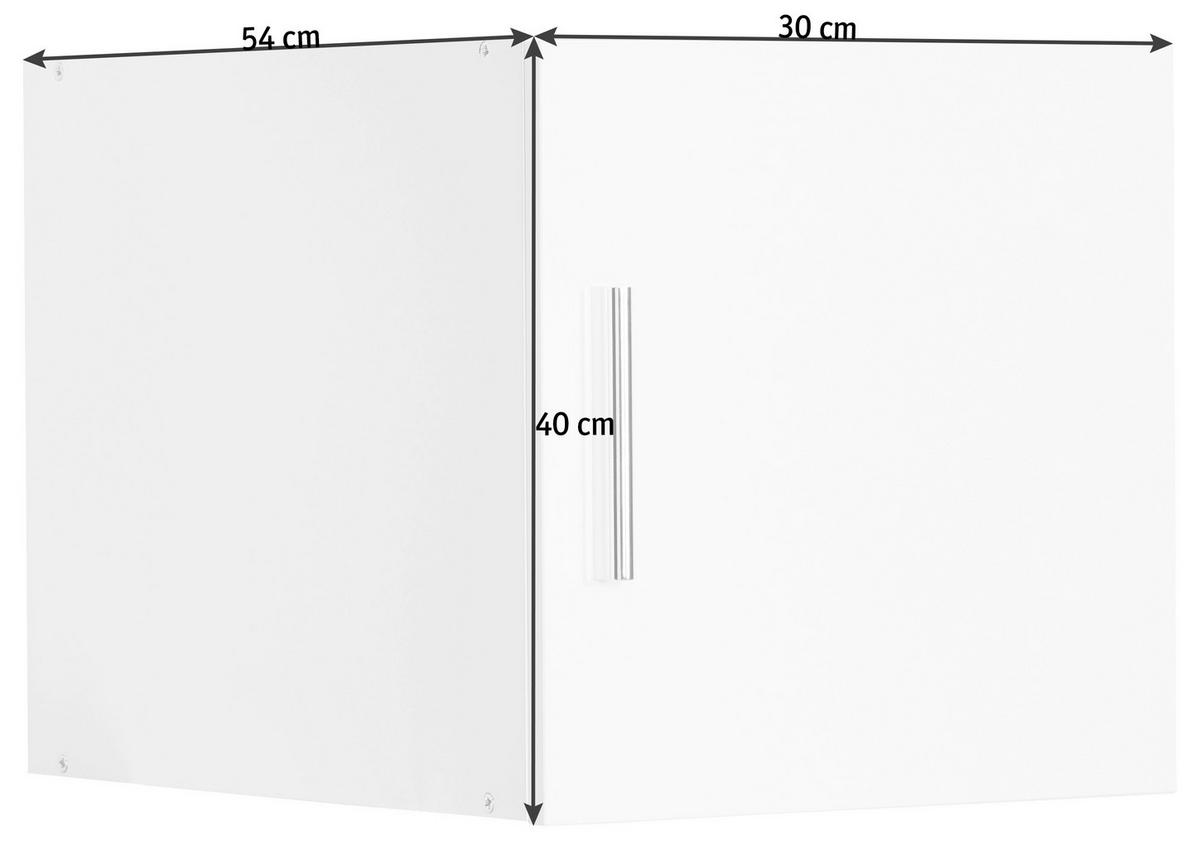 NÁSTAVEC NA SKŘÍŇ, 30/40/54 cm - bílá/barvy chromu, Design, kompozitní dřevo/plast (30/40/54cm) - Xora