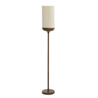 STEHLEUCHTE Dania 23/23/159 cm   - Dunkelbraun/Creme, Design, Kunststoff/Textil (23/23/159cm) - Light & Living