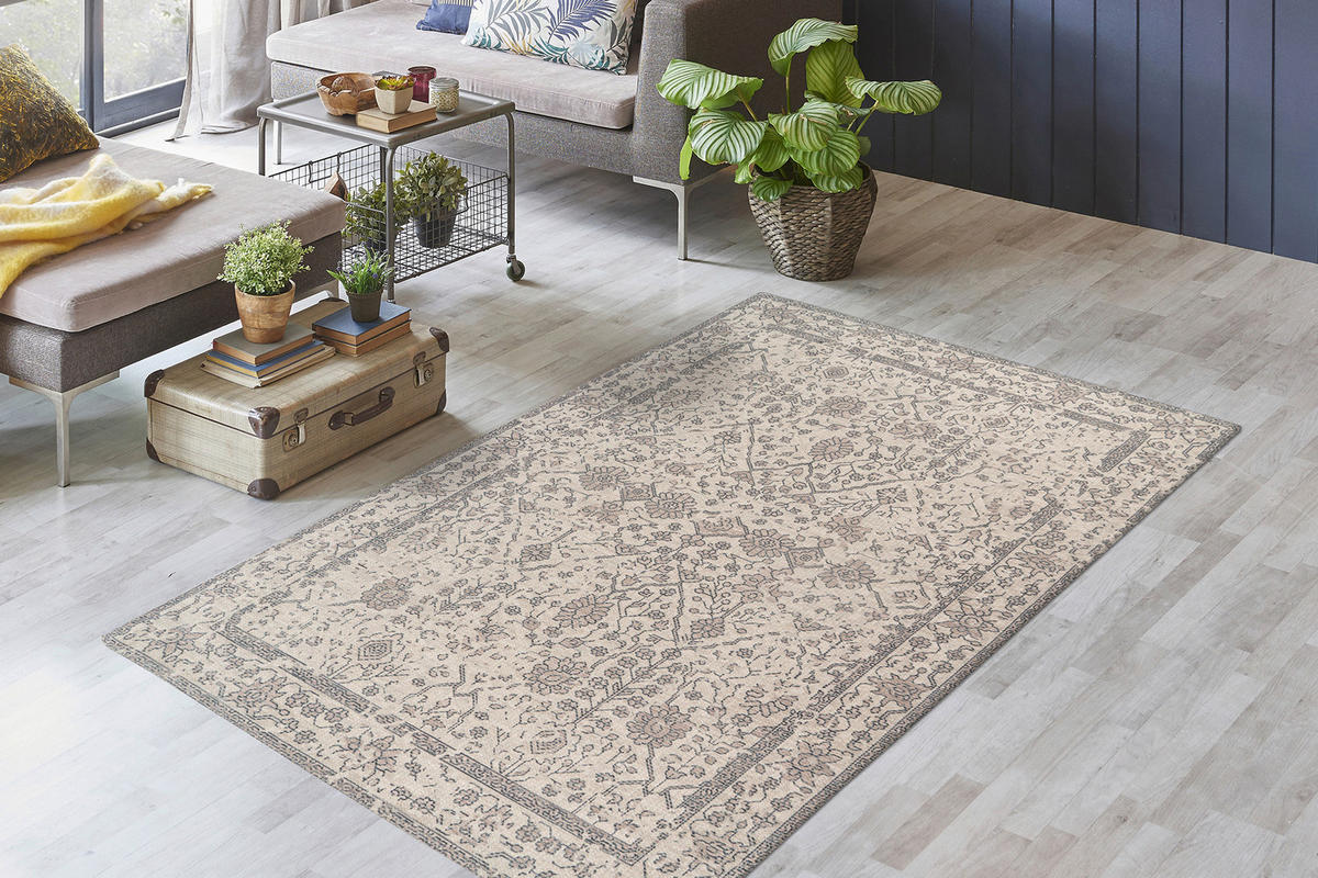 TEPPICH 80/150 cm Perry 125 Creme Creme  - Creme, KONVENTIONELL, Textil (80/150cm)