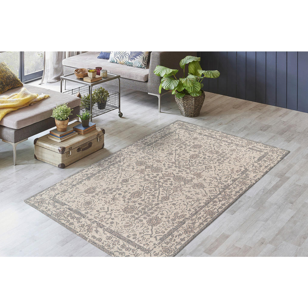 Thumbnail - Teppich Perry 125 Creme, Creme, Textil, Vintage, rechteckig, 160x230 cm, pflegeleicht, Teppiche & Böden, Teppiche, Moder...
