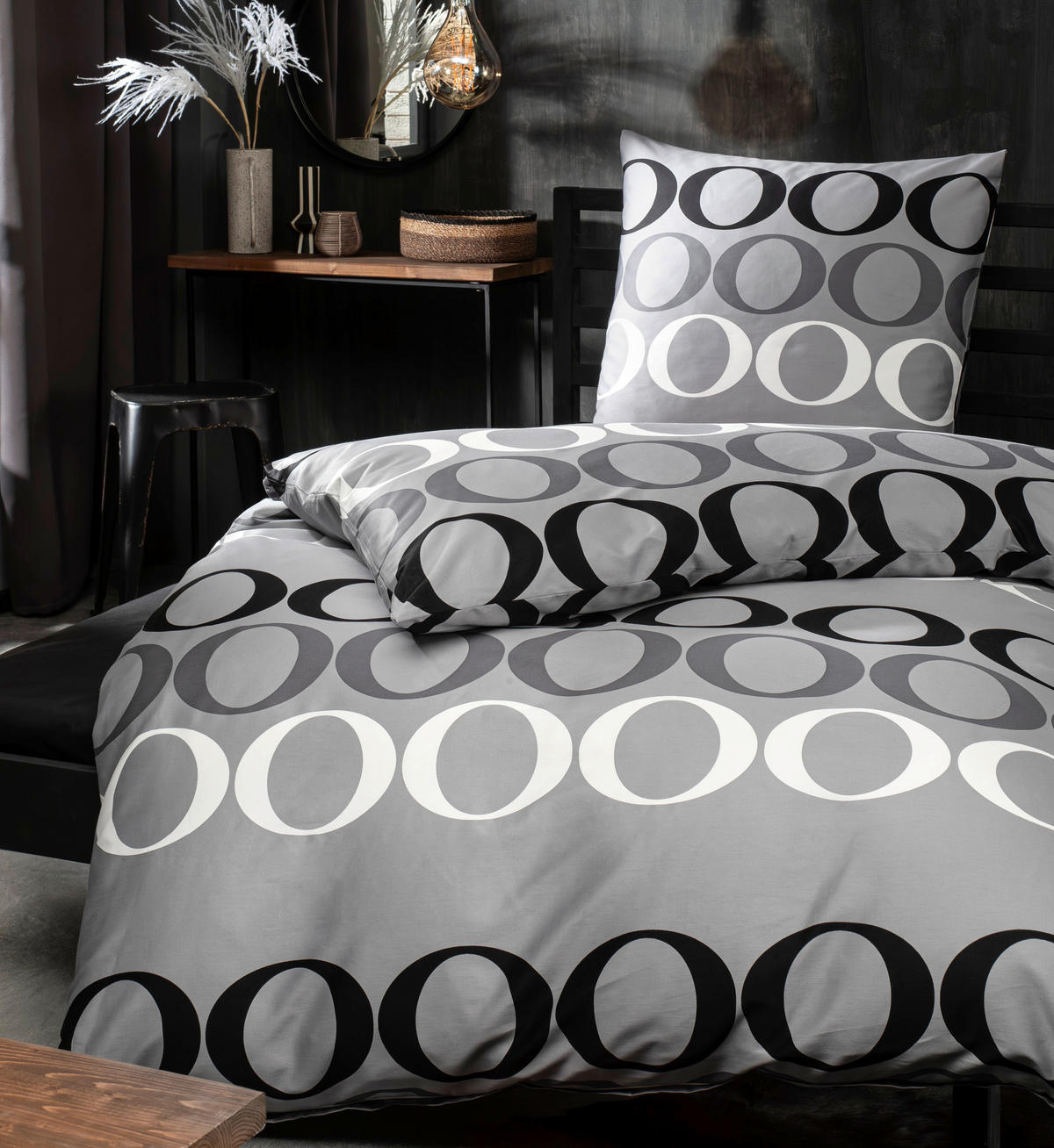 POSTELJNINA 135/200 cm mako saten siva  - siva, Konvencionalno, tekstil (135/200cm) - Janine