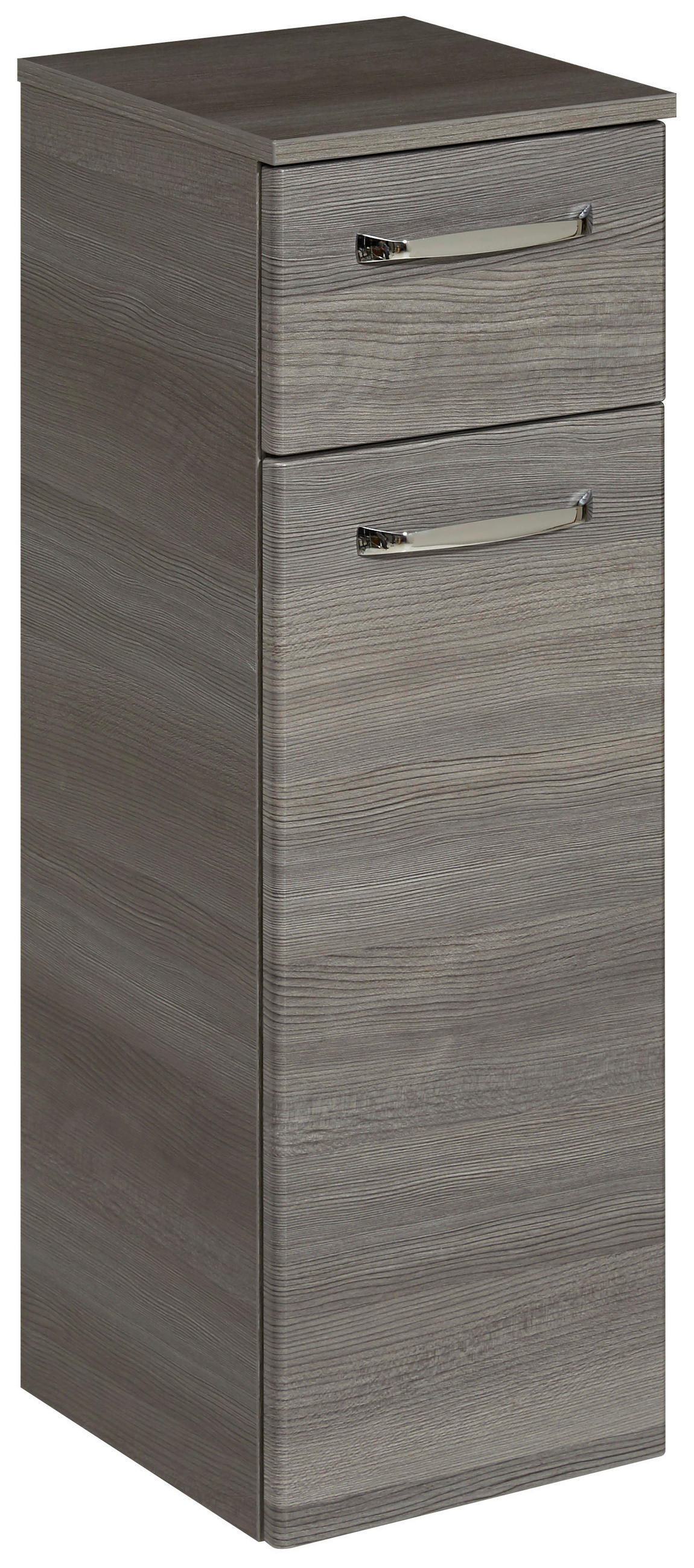 MIDISCHRANK 30/90,5/33 cm  - Chromfarben/Graphitfarben, KONVENTIONELL, Glas/Holzwerkstoff (30/90,5/33cm) - Sadena