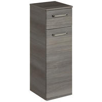 MIDISCHRANK 30/90,5/33 cm  - Chromfarben/Graphitfarben, KONVENTIONELL, Glas/Holzwerkstoff (30/90,5/33cm) - Sadena