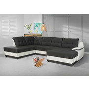 SEDEŽNA GARNITURA, les, tekstil - aluminij, Design, umetna masa/tekstil (210/345/165cm) - Xora