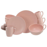 KOMBISERVICE 16-teilig 4 Personen Rosa Soft Touch Peach  - Rosa, Basics, Keramik - Creatable