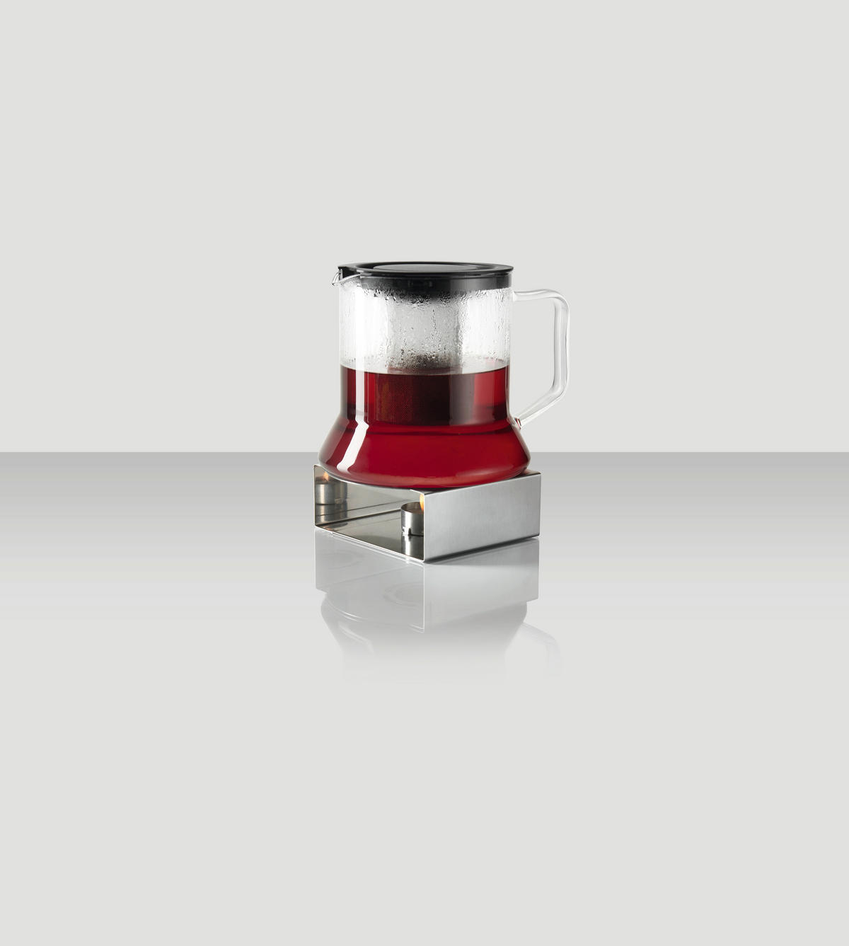 TEEKANNE 1,8 l  - Klar/Silberfarben, KONVENTIONELL, Glas/Metall (1,8l) - Novel