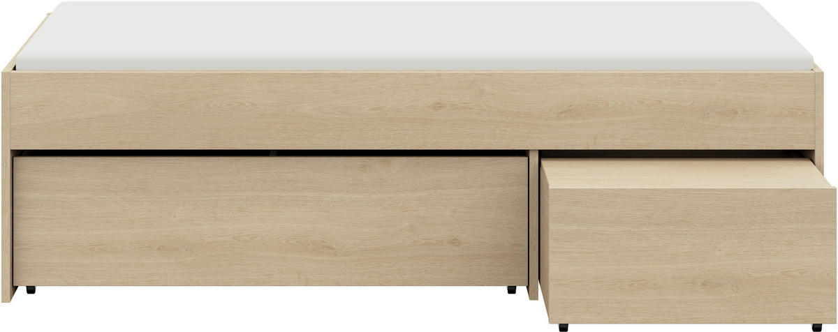STAURAUMBETT 90/200 cm  in Eichefarben  - Eichefarben, Design, Holzwerkstoff (90/200cm) - Cantus