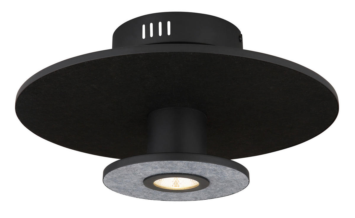 STROPNÍ LED SVÍTIDLO, 38/18 cm  - černá, Basics, kov/textil (38/18cm) - Globo