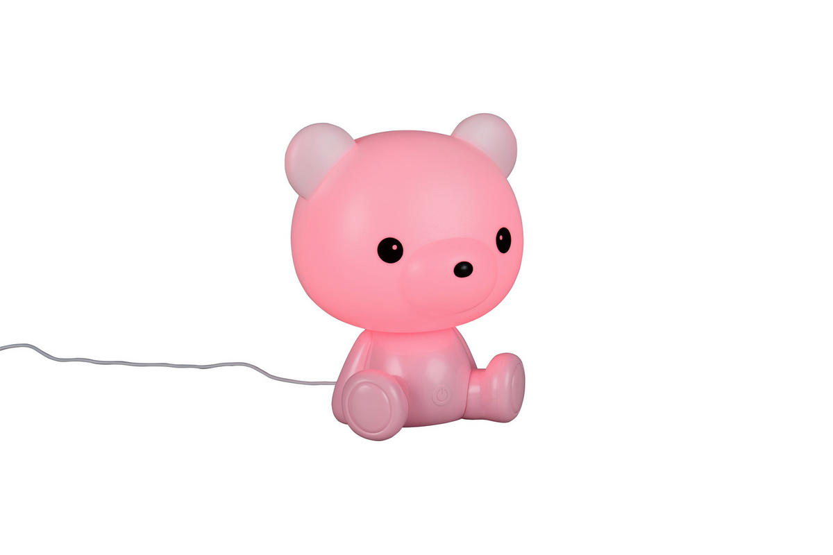 LED-TISCHLEUCHTE - Weiss/Pink, Lifestyle, Kunststoff (21/19/25,5cm)