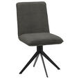 STUHL Lederlook Grau, Schwarz  - Schwarz/Grau, Design, Textil/Metall (46,5/87/64cm) - Voleo