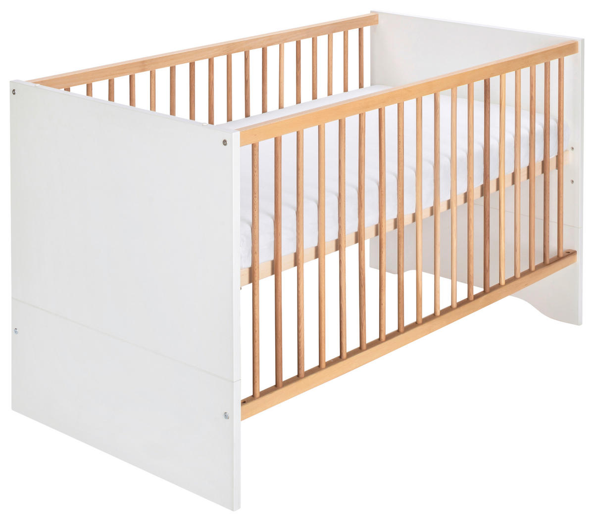 Babyzimmer 2 tlg. Melody white  - Buchefarben/Weiß, Basics, Holz/Holzwerkstoff - Schardt