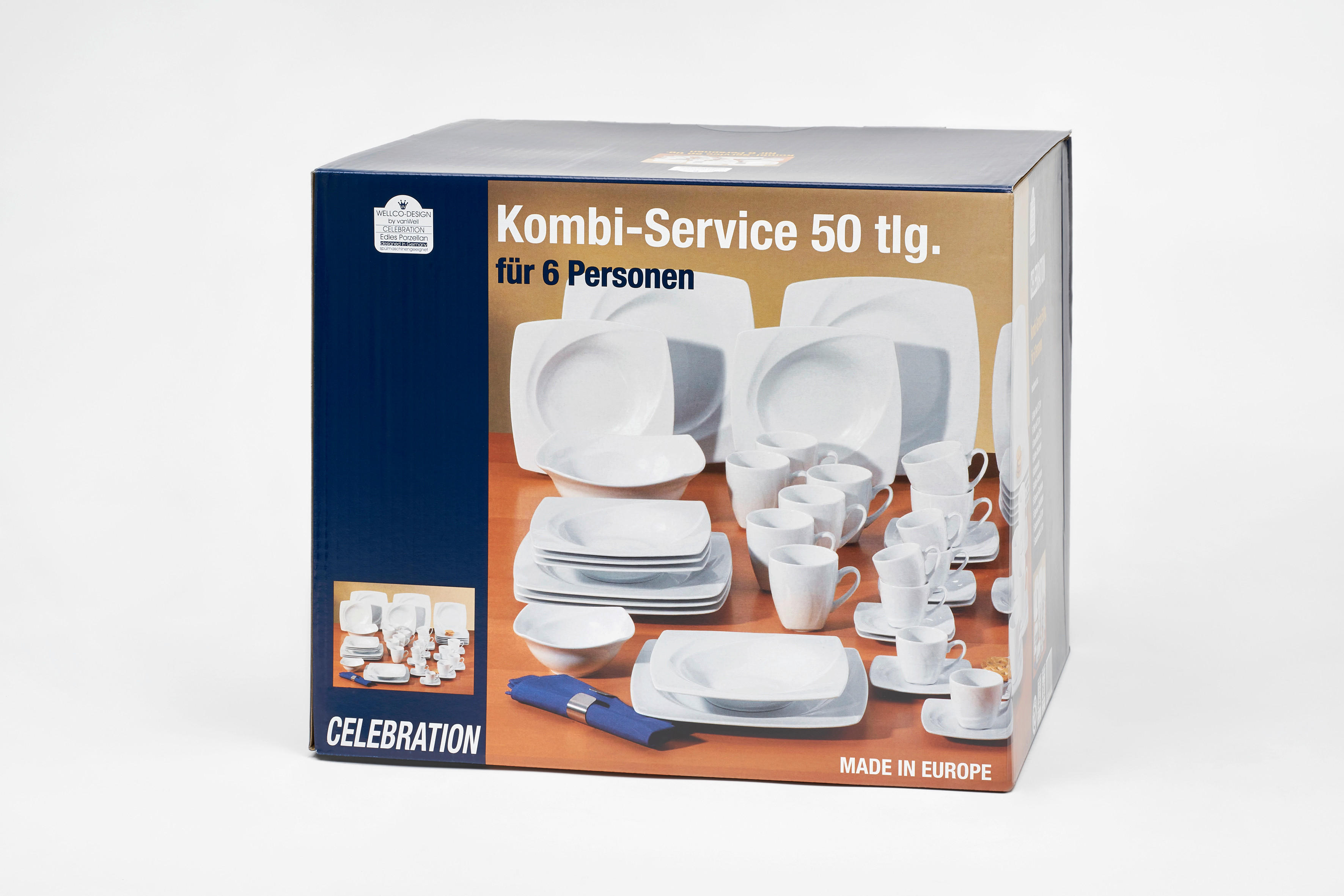 KOMBISERVICE 50-teilig CELEBRATION  - Basics, Keramik (40/35/36,5cm) - Van Well