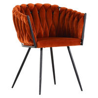 KAROSSZÉK sötétnarancs  - sötétnarancs/fekete, Lifestyle, textil/fém (60/78/55cm) - Ambia Home