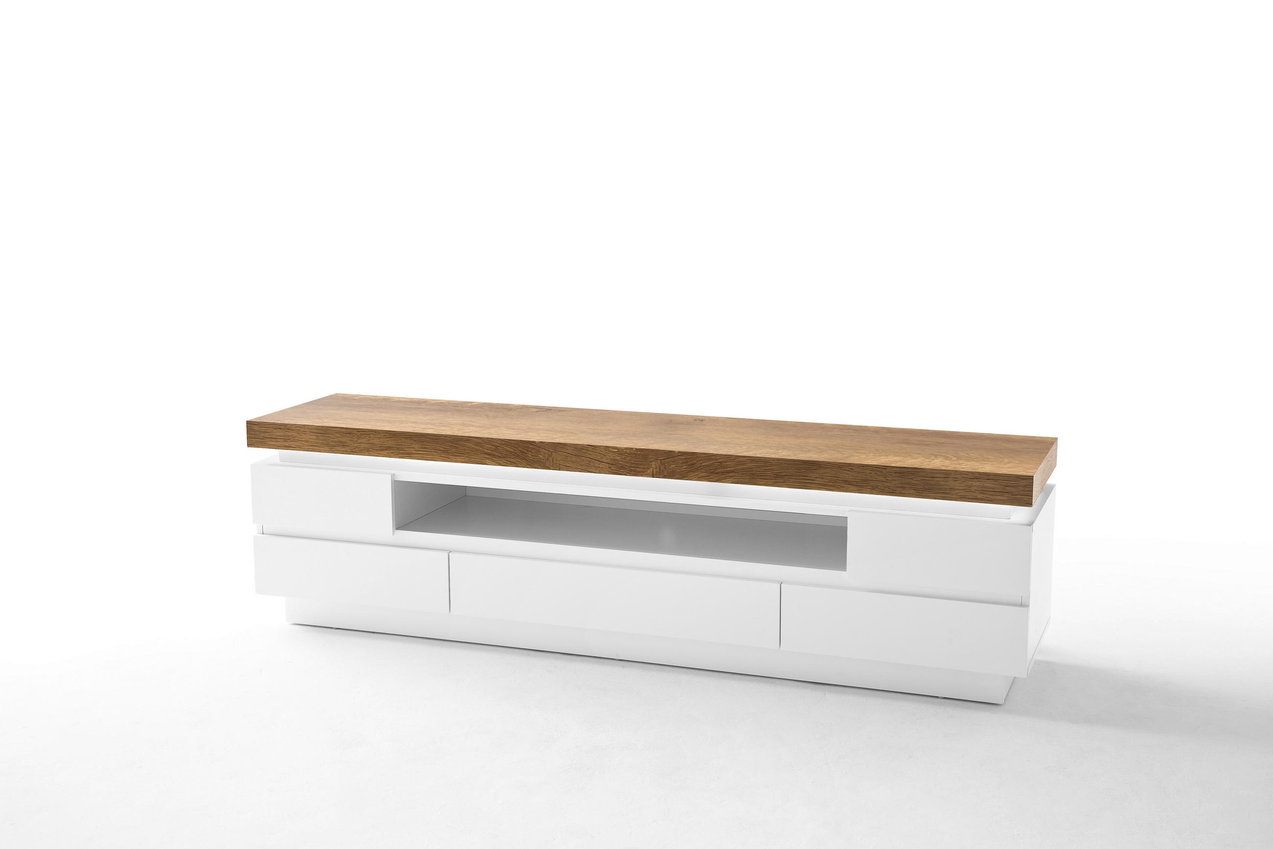 LOWBOARD  in 175/48/40 cm  - Eichefarben/Weiß, Design, Holzwerkstoff (175/48/40cm) - Livetastic