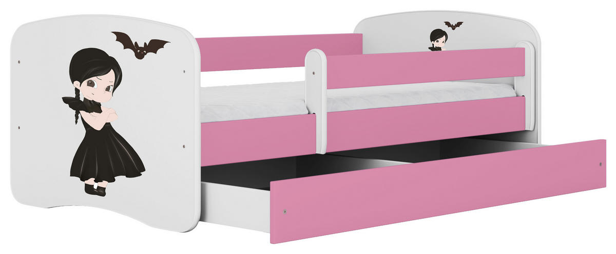 KINDER-/JUNIORBETT - Pink/Birkefarben, MODERN, Holz/Holzwerkstoff (80/160cm) - MID.YOU