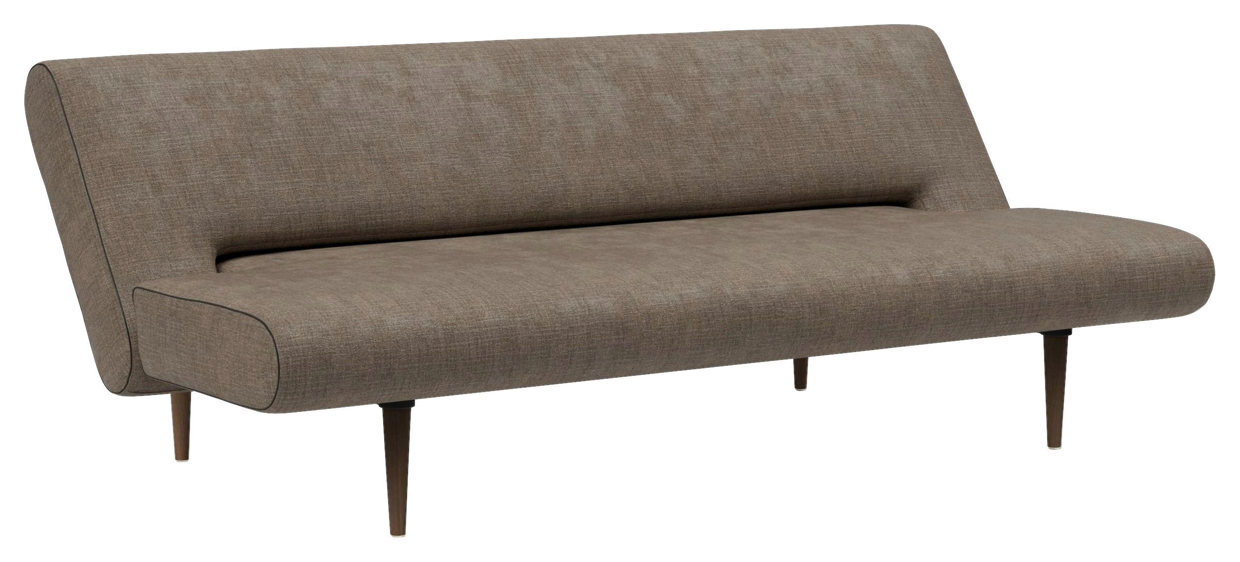 SCHLAFSOFA Flachgewebe Braun  - Eiche dunkel/Braun, Design, Holz/Textil (200/81/95cm) - Innovation