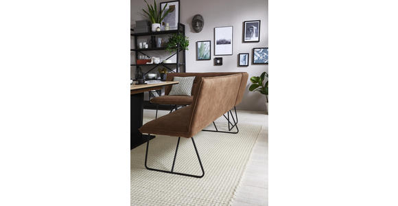 ECKBANK Mikrofaser Schwarz, Schlammfarben - Schlammfarben/Schwarz, Design, Textil/Metall (155/222cm) - Valnatura