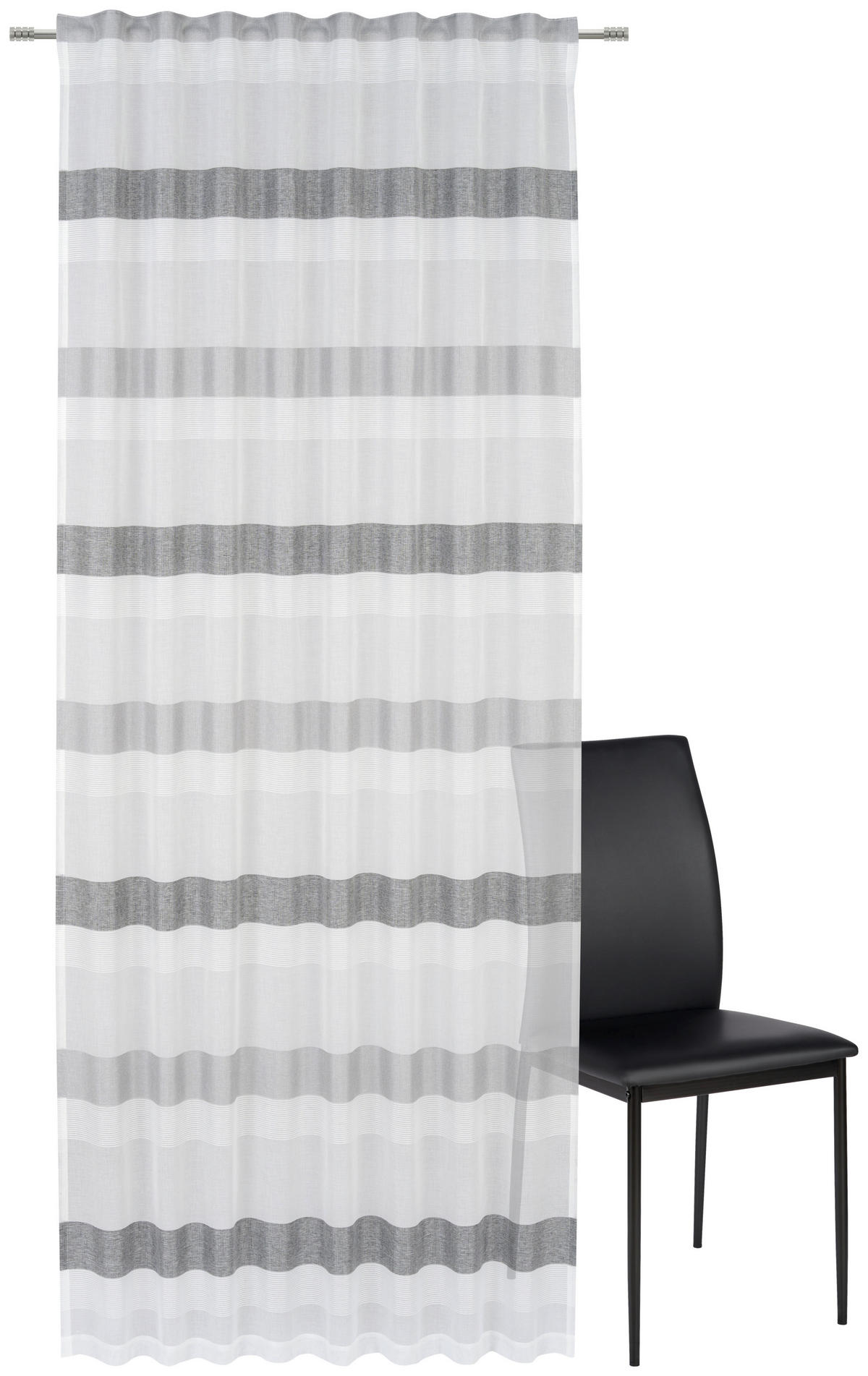 GOTOVA ZAVESA antracit, srebrna - srebrna/antracit, Osnovno, tekstil (135/245cm) - Esposa
