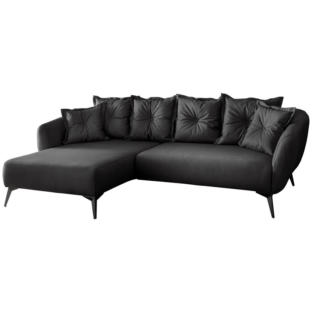 Thumbnail - Livetastic Ecksofa, Schwarz, Textil, 4-Sitzer, Füllung: Schaumstoff, L-Form, Ottomane links, 277x162 cm, Made in EU, Rüc...