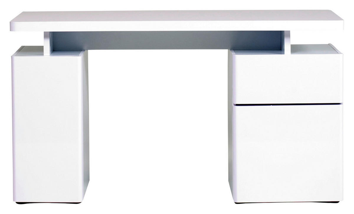 SCHREIBTISCH 140/55/76 cm  in Weiß  - Weiß, KONVENTIONELL, Holzwerkstoff (140/55/76cm) - Venda