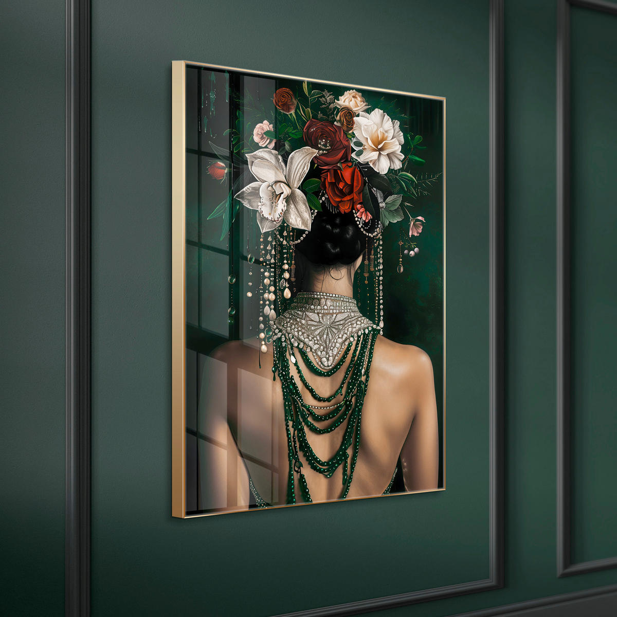 GLASBILD 80/120 cm  - Multicolor, Basics, Glas/Holz (80/120cm)