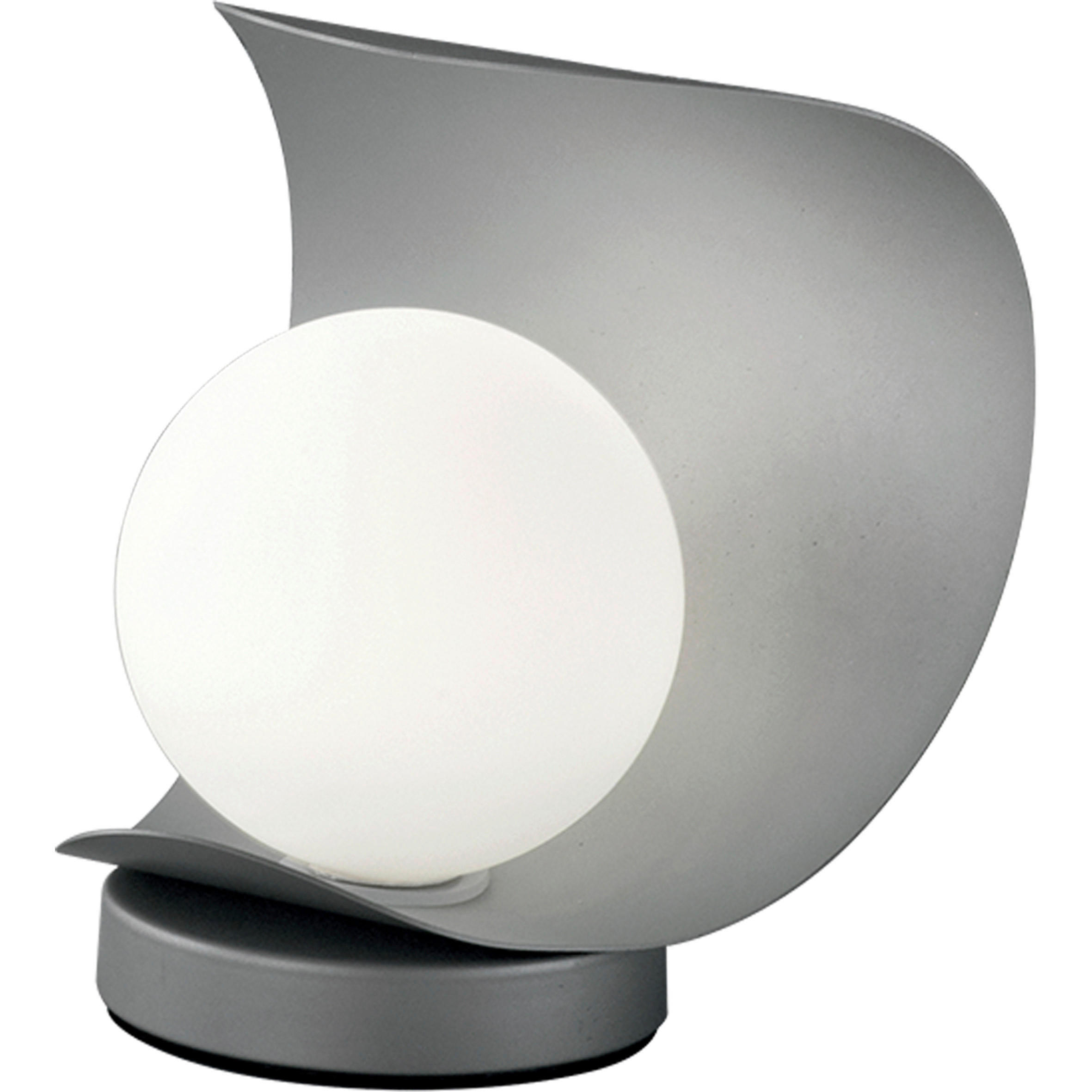 TISCHLEUCHTE Adria 16/14/18 cm   - Silberfarben/Weiß, Basics, Glas/Metall (16/14/18cm) - Fabas Luce