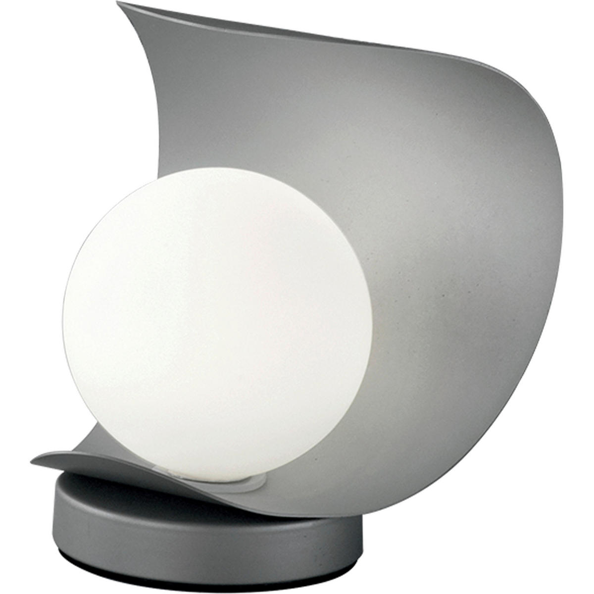 TISCHLEUCHTE Adria 16/14/18 cm   - Silberfarben/Weiß, Basics, Glas/Metall (16/14/18cm) - Fabas Luce