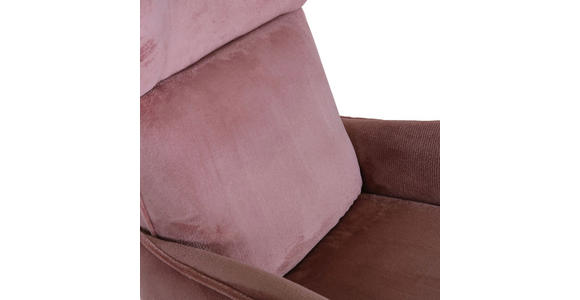 OHRENSESSEL Plüsch Rosa  - Schwarz/Rosa, KONVENTIONELL, Textil/Metall (83/110/92cm) - Carryhome