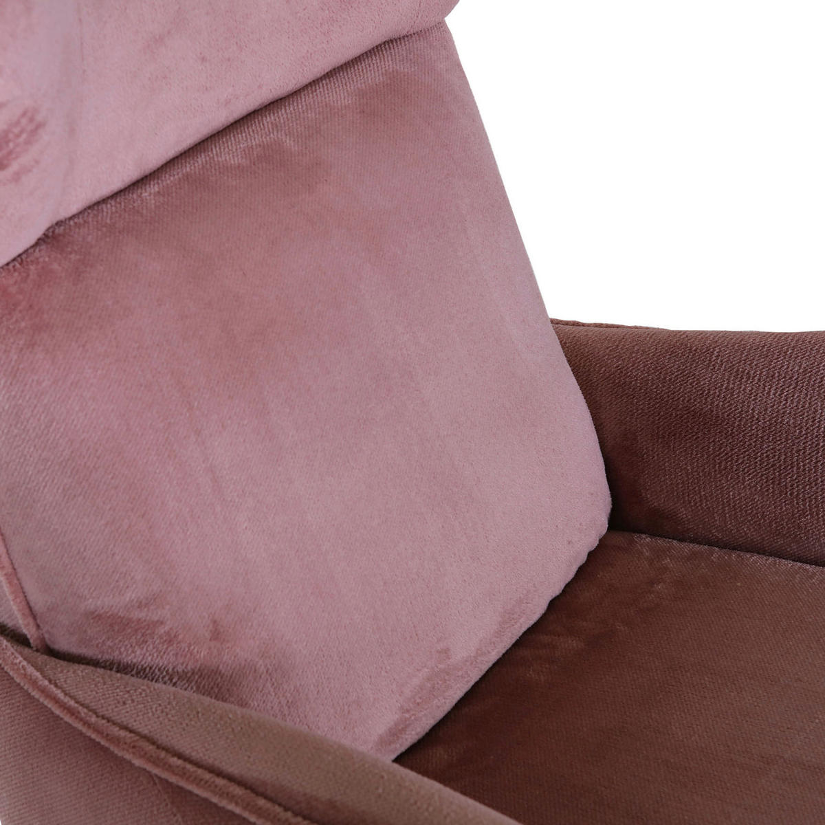 OHRENSESSEL in Plüsch Rosa  - Schwarz/Rosa, Konventionell, Textil/Metall (83/110/92cm) - MID.YOU