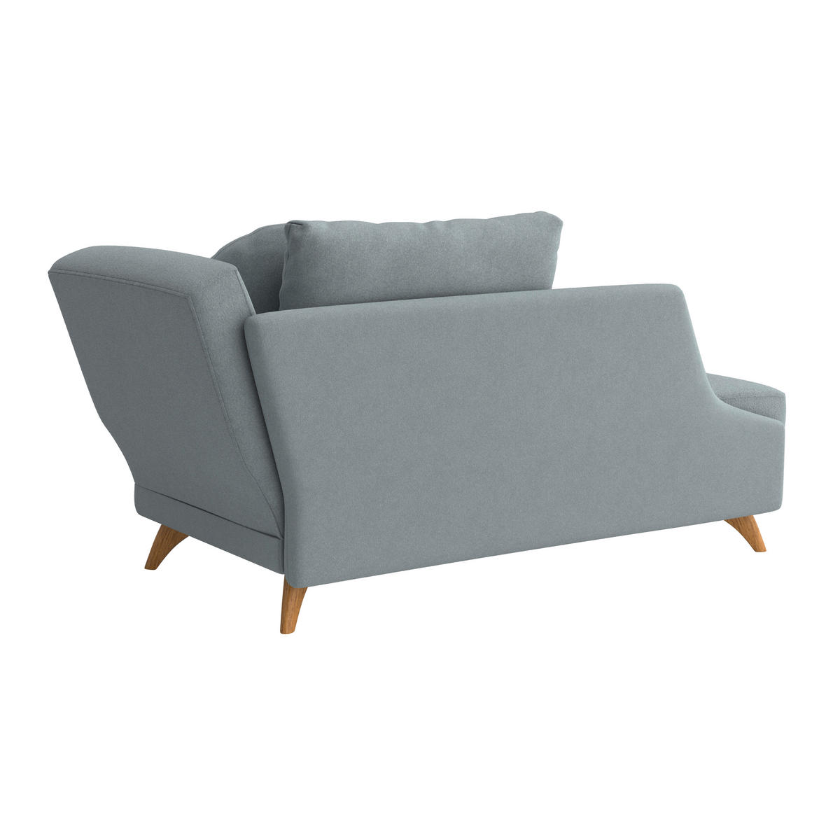 RÉCAMIERE in Flachgewebe Hellblau  - Eichefarben/Hellblau, MODERN, Holz/Textil (205/74-87/94cm) - Bali