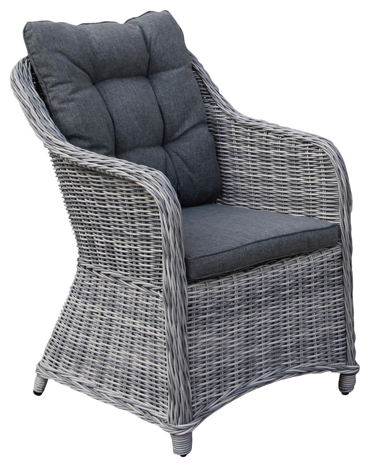 ZAHRADNÍ JÍDELNÍ SET, kov, plast, sklo, textil - světle šedá, Romantický / Rustikální, kov/textil - Ambia Garden